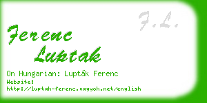 ferenc luptak business card