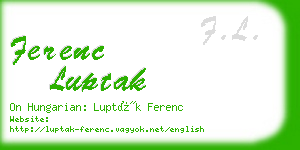ferenc luptak business card